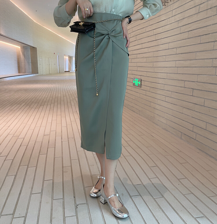 New year in early spring! [J2. J1wg] design sense: retro, foreign style and slim skirt 22007# cqw