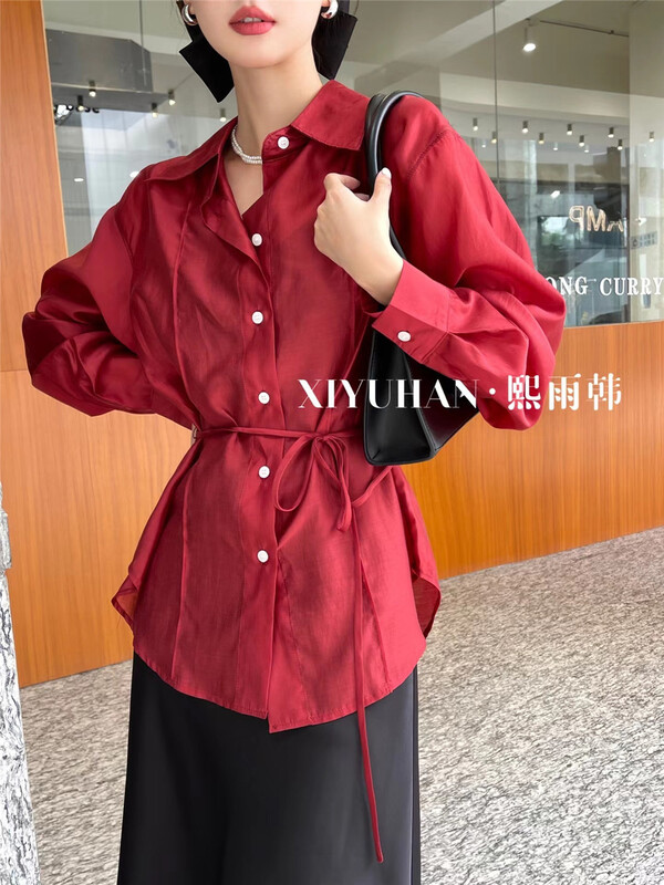 New in early summer! [xiyuhan] high quality sunscreen shirt (with waist rope) ys1-859# zxx
