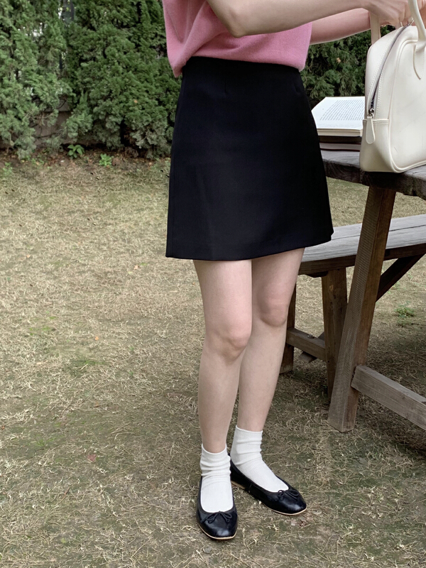 Original price 66.55! New year in early spring! [T.G] solid color versatile A-line skirt 17091# cqw