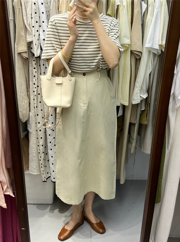 goods in stock! [h-xl] high waist minimalist fashion skirt 3381# ll
