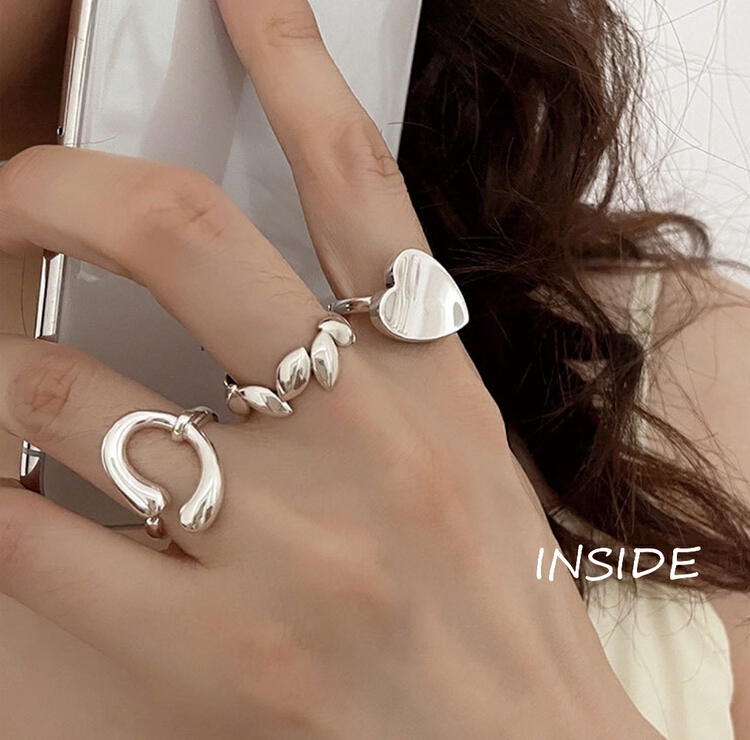 【INSIDE】ins cold style simple love irregular ring J1997# ZXL