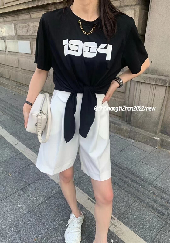 [le. Ki] Korean style fashion knotted short sleeve T-shirt 2280# CLS