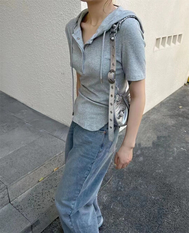 New in early summer! [if shop] simple and foreign style slim fitting Hoodie 0985# CLS