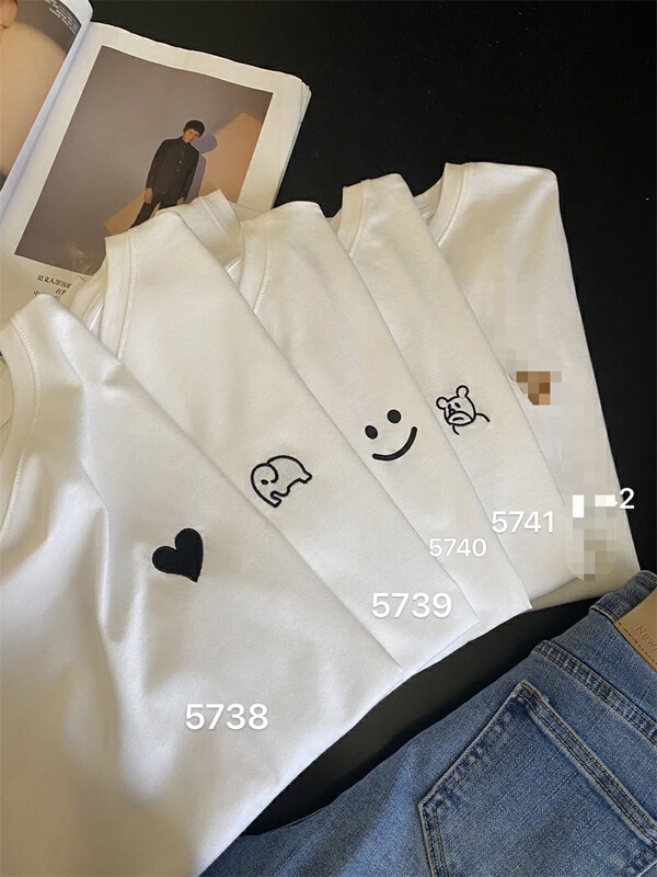 [ta+] casual pattern versatile short sleeve T-shirt 5738\xyy