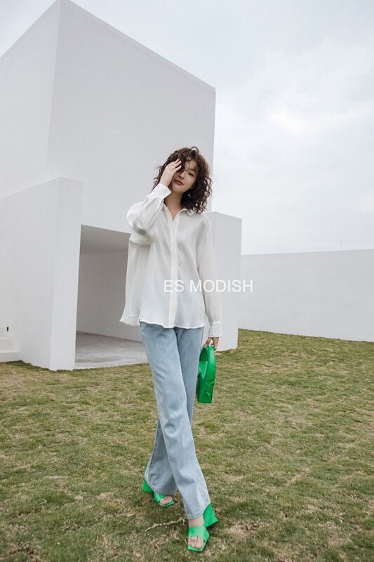 A new year in early spring! [es modish] wide leg high waist fashion jeans sl1588\jhy