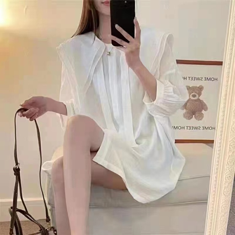 [starting point] single breasted comfortable Korean shirt m5396# L