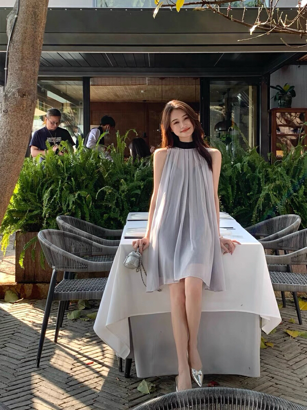 [x · h studio] crimped sleeveless Korean dress (with suspender skirt) 3131# ozq