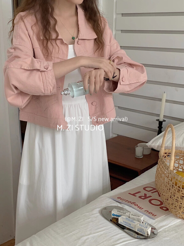 New year in early spring! [t.more] niche short single breasted denim jacket m155# HBx
