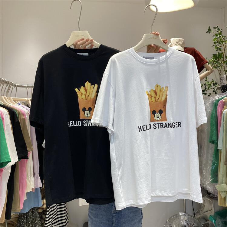 [new time] Korean fries Mickey print short sleeve T-shirt 6131# XYY