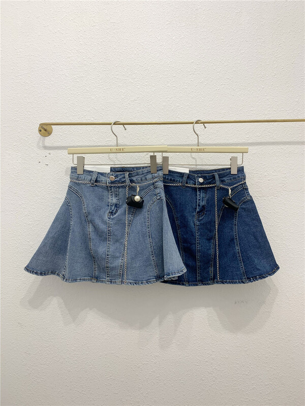 goods in stock! [u.she] Korean skinny denim skirt (with waist bag) 27773# cqw
