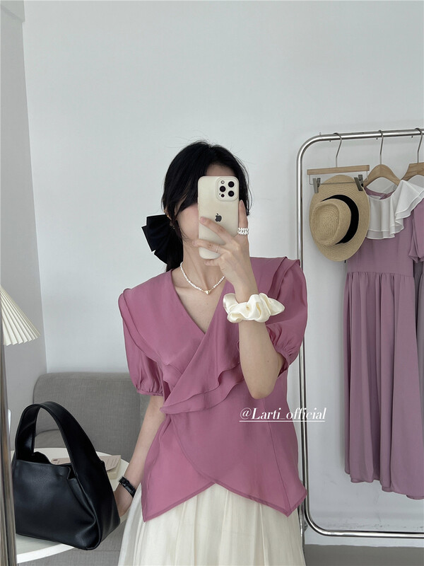 [larti] Korean one button comfortable shirt 88882# ll