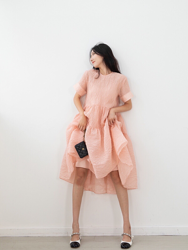 New in early summer! [Cupertino] heavy industry Pleated Dress 9012# Cl