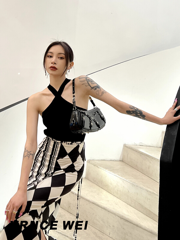 【VINCE】高級大牌極簡交叉綁帶針織背心/吊帶  7211#  XYJ