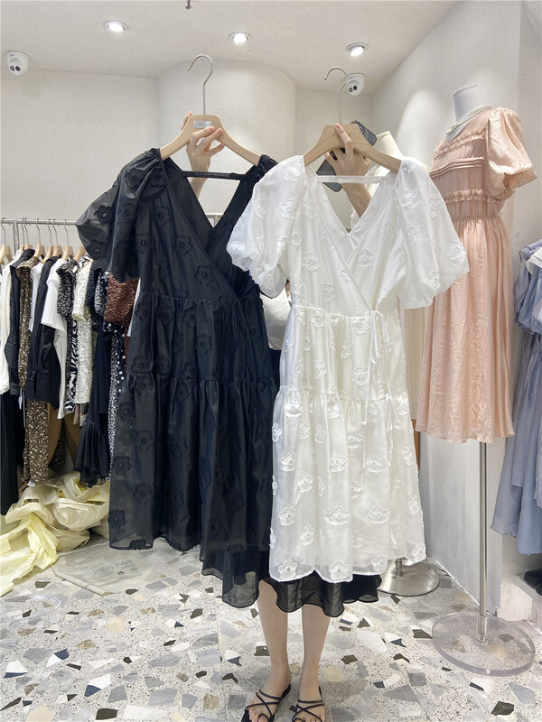 [miss Jiao] Hepburn French Jacquard Dress 3749# CLS