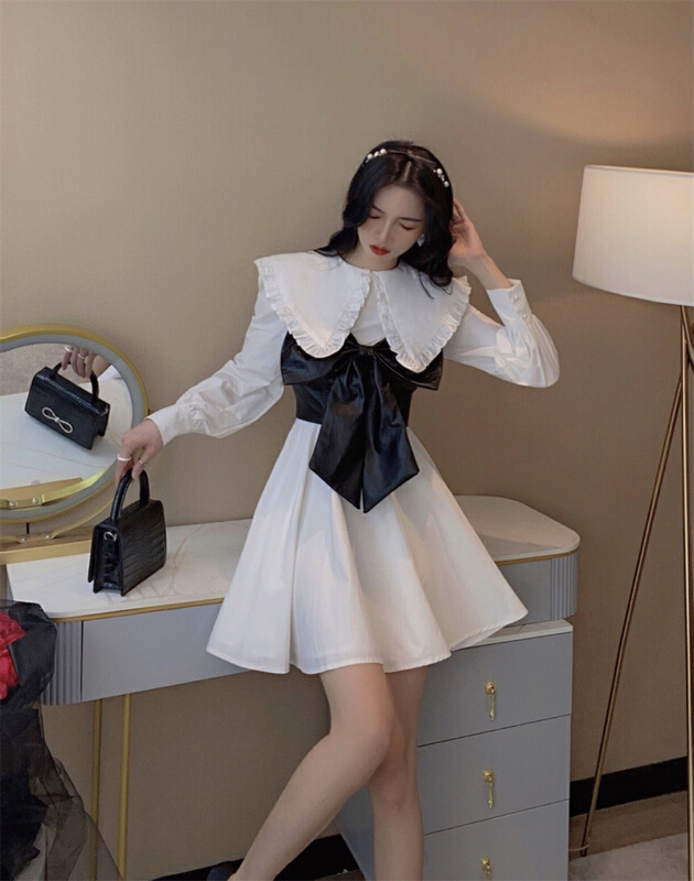 goods in stock! New year in early spring! [Shibuya 109] simple and versatile bow waistcoat + doll collar thin and versatile solid dress suit s0167# JJ