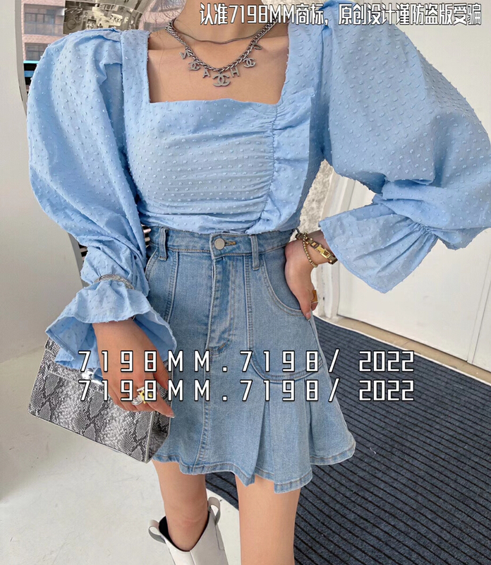 New year in early spring! [7198] modern spice girl style back tie lace shirt 1851# PCZ
