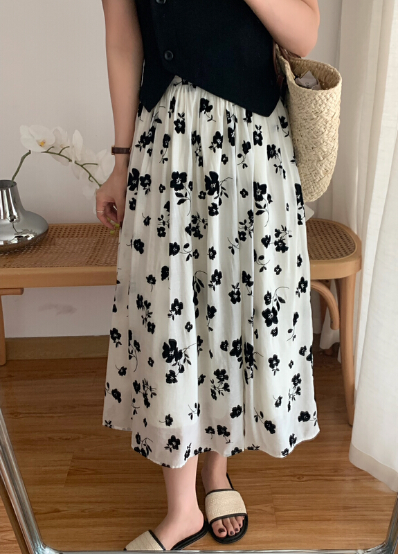 [victory. 2] fashionable high waist slim floral skirt (only selling skirt) v214# WPL