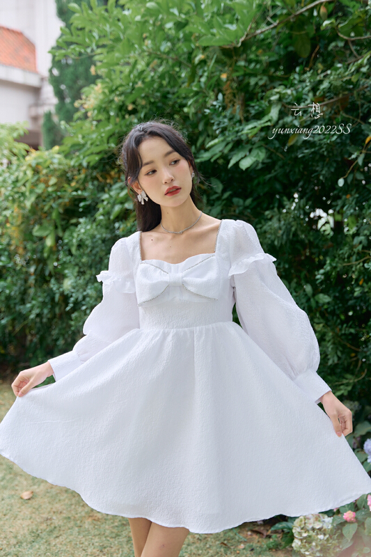 goods in stock! New year in early spring! [Yunxiang (formerly in style & MC)] bow square neck thin dress y302# WPL