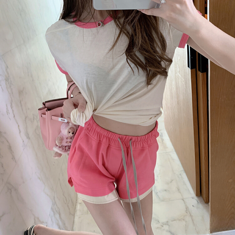 goods in stock! New in early summer! [Ellie] slim and versatile sports casual shorts 1004# LSL