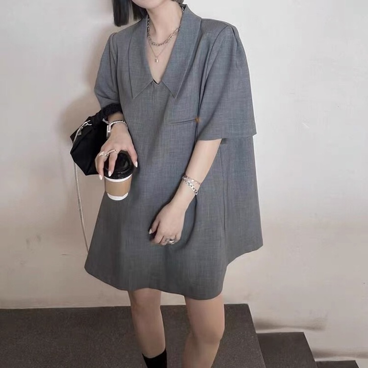 goods in stock! [yayirou] simple, loose fitting and versatile dress (without matching) 8105# zyh