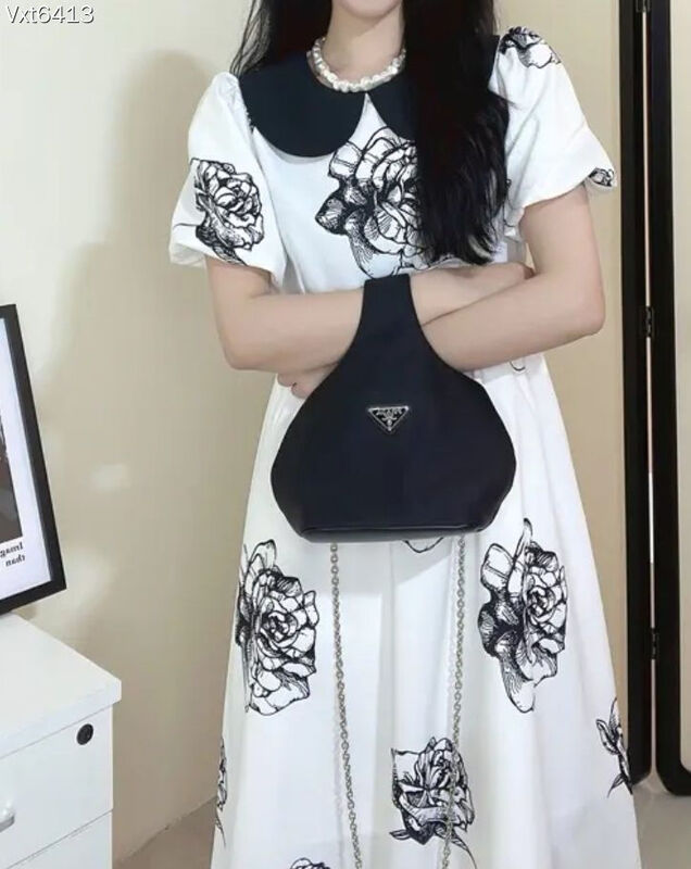 [Mimosa] Korean lady high waist dress 1266# hjy