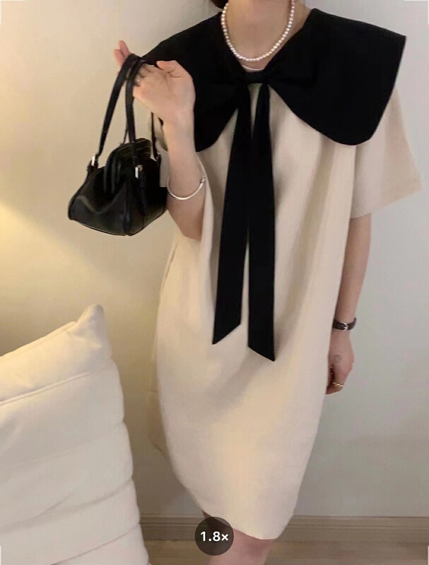 [Zoe Zoe] Korean loose bow dress c537# L