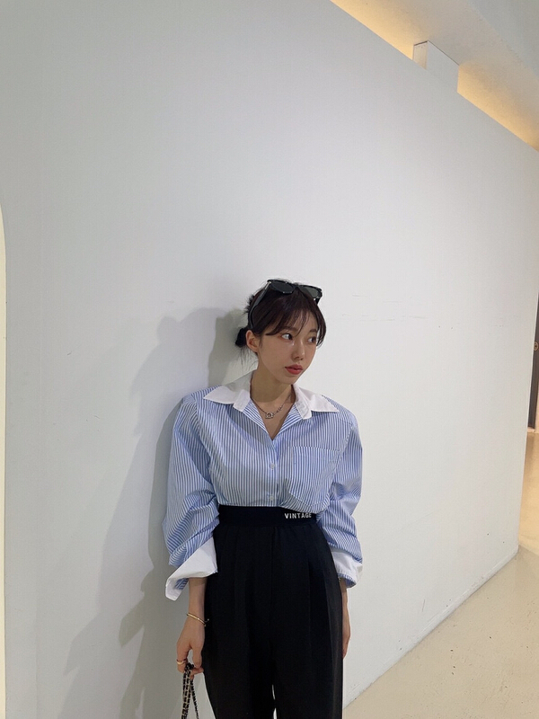 New year in early spring! [X.C] classic stripe Korean shirt 170# WPL