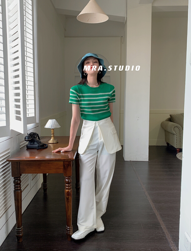 New year in early spring! [MRA] niche design skirt + two wear fashionable casual pants set h8005# zxl
