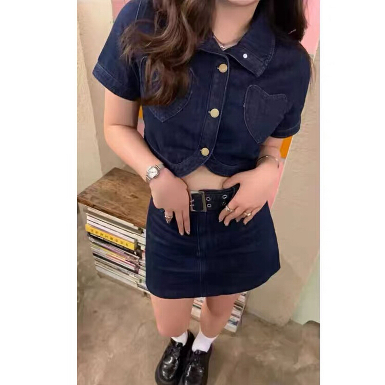 [jun.t] Vintage jacket + slim skirt suit (with belt) 6053# PCZ