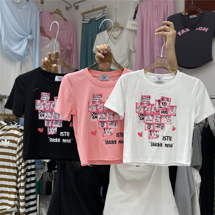 [show] casual round neck printed short sleeved T-shirt 88275# ozq