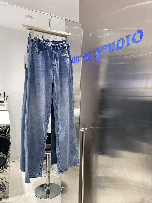 [yuan color] pure foreign style fashion straight jeans 0301# LSW
