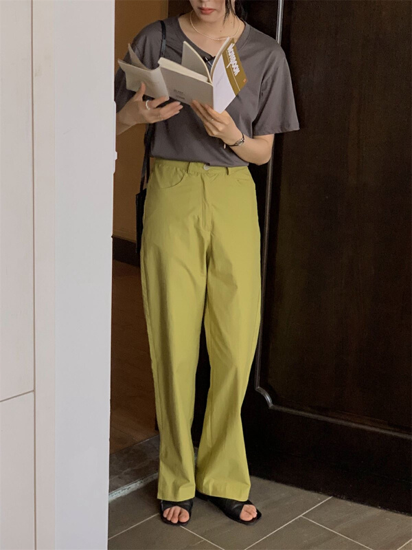 [clean space] Korean versatile SLIM STRAIGHT casual pants 32069# CLS