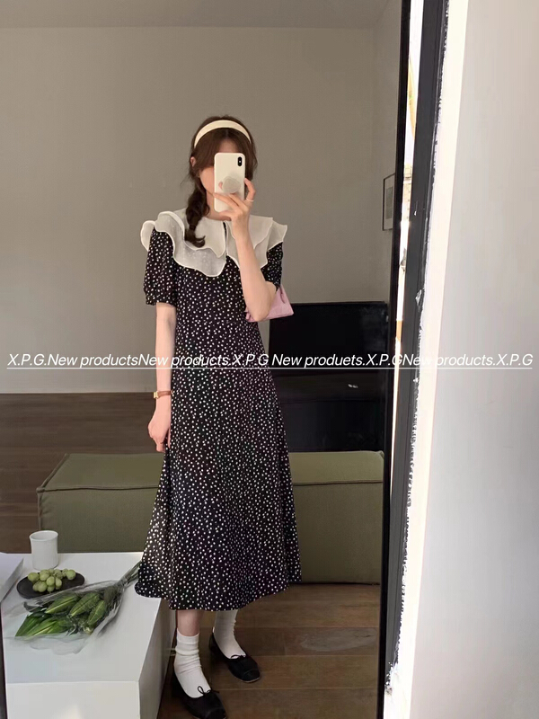 goods in stock! [x.p.g] Korean slim floral dress 20853# hjy