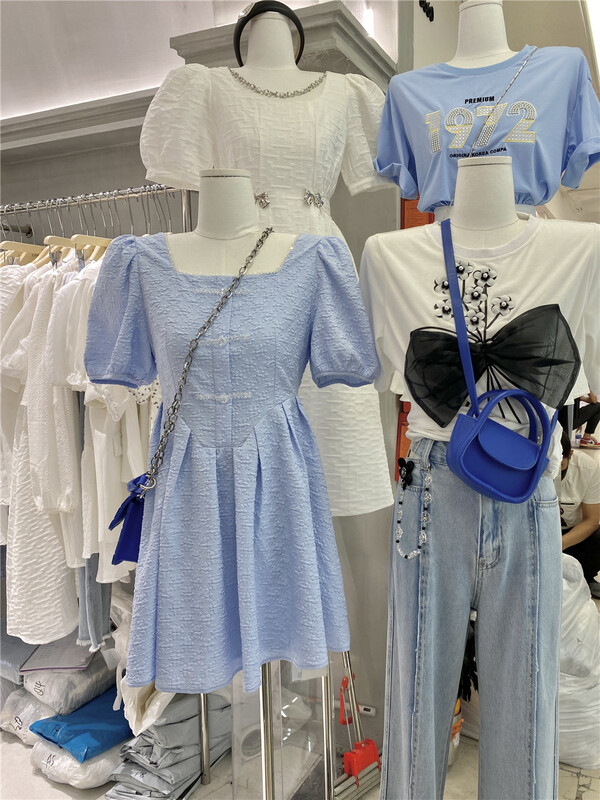 In early summer! [ejobas] French sweet square neck dress a9109\zxx