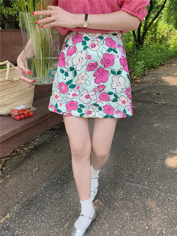 [m-canvas] A-shaped flower temperament skirt (only selling skirt) y8281# lwy