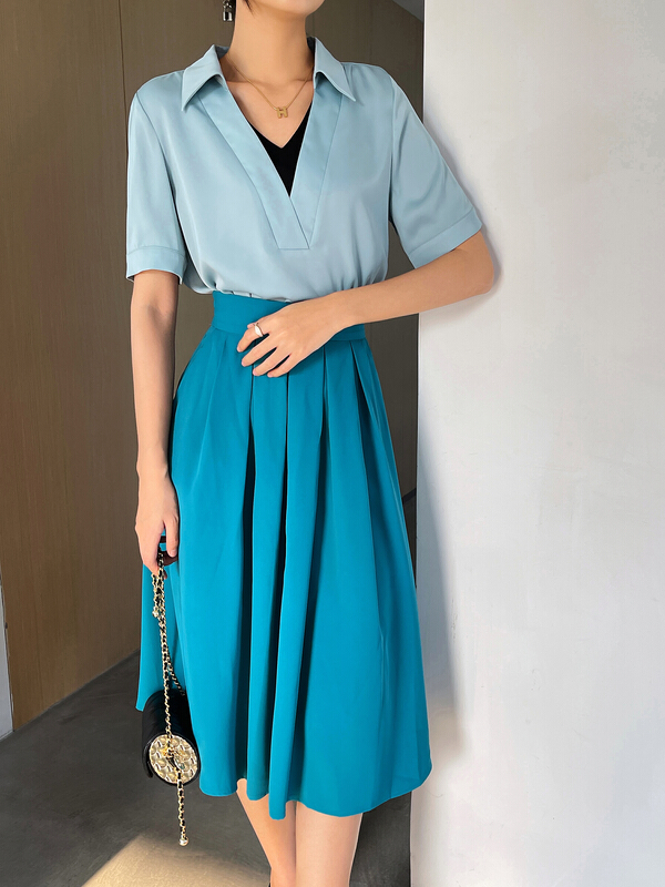 [Hanna Hanna] temperament commuter loose and versatile shirt m10010# XJ
