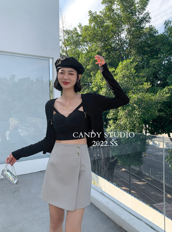 New year in early spring! [candy] lattice fashion classic skirt 8057# ll