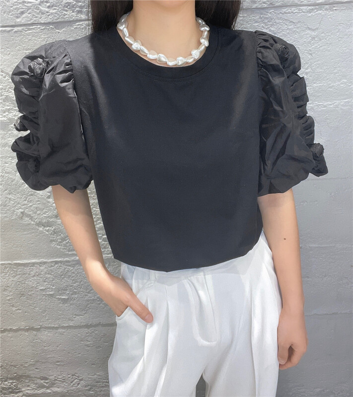 [mm9] rose fashion versatile short sleeve T-shirt 6069# XYJ