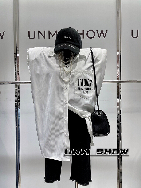 [unm-show] Korean fashion versatile letter vest / suspender (vest only) 6237# WTT