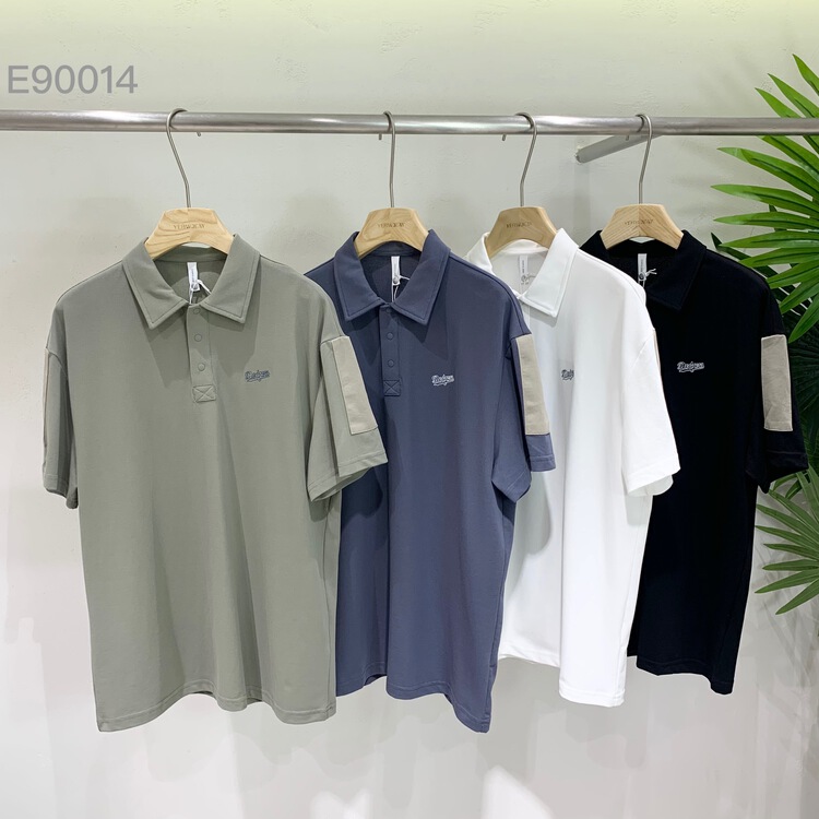 New year in early spring! [Yeji] simple loose letter embroidered polo shirt e90014# ZZL