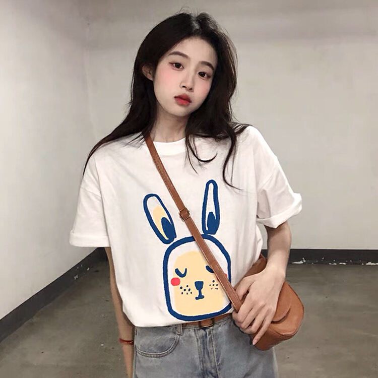 New year in early spring! [ziyijia] round neck loose print short sleeve T-shirt 0083# WTT