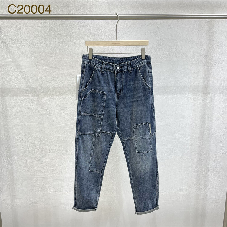 New year in early spring! [wild squirrel] comfortable and versatile single button open line jeans c20004# ZZL