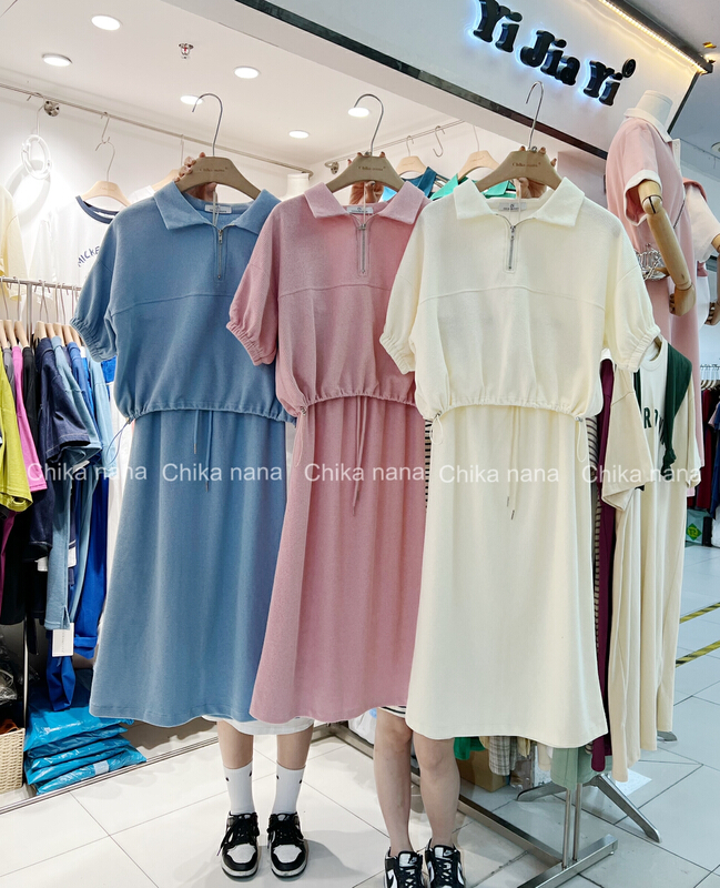 New in early summer! [Yi Jia Yi] versatile short sleeved top + Korean casual skirt suit 22058# cqw