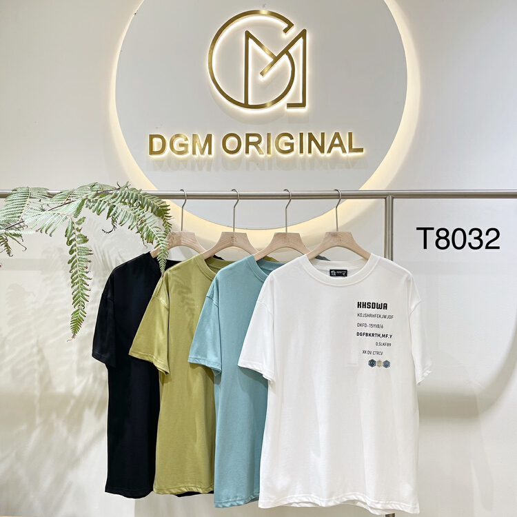 New in early summer! [DGM] printed small English simple short sleeve T-shirt t8032# ZZL