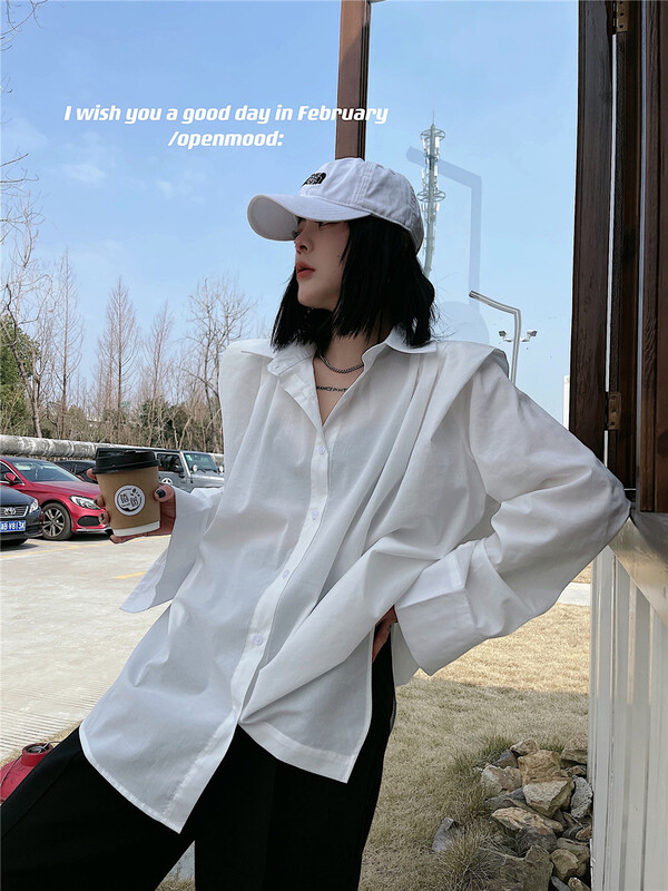 New year in early spring! [open] simple solid color versatile shirt 3530# ozq