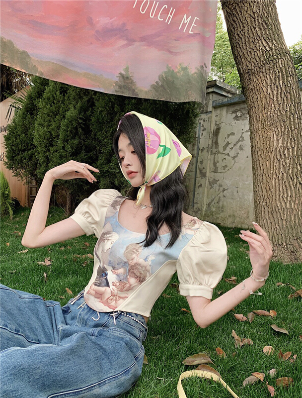 goods in stock! [Xinran] small print hem shirt 678# PCZ designed by minority
