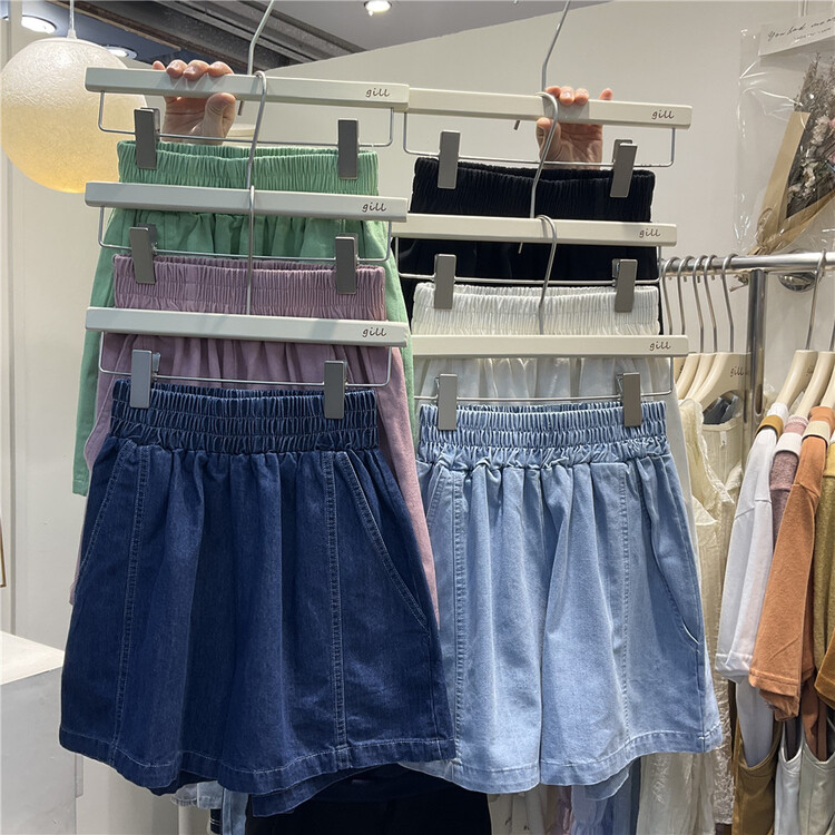 [gill] Korean versatile Wide Leg Denim Shorts b1027-1# ZSY