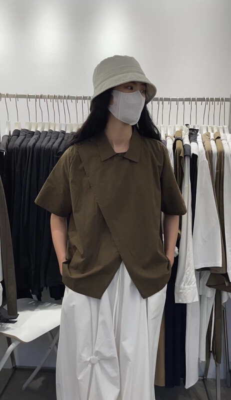 New in early summer! [three and two] Japanese solid color pullover shirt 67153# XYY