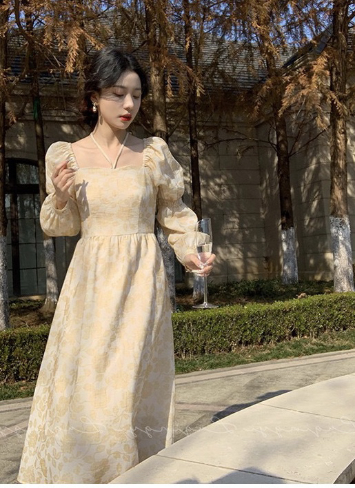 New year in early spring! [LML] French design floral dress 7213# ozq