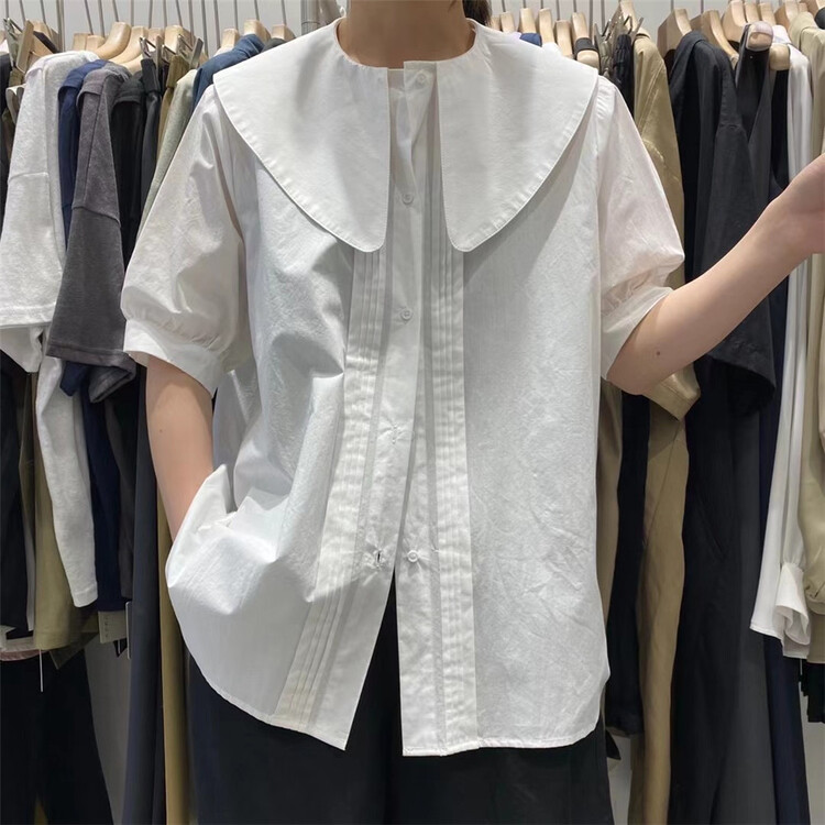 [self] loose and versatile solid shirt 7079# zyh